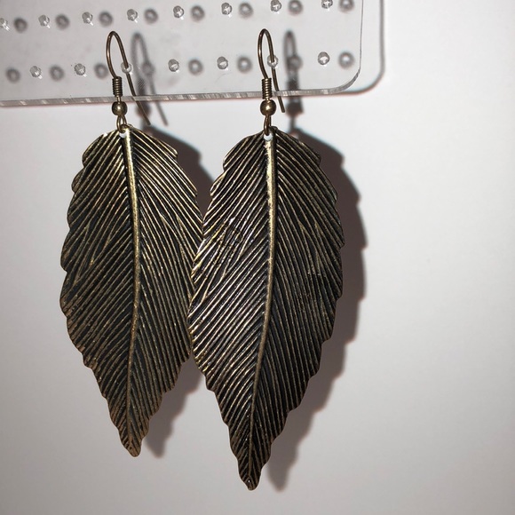 Jewelry - Brass Leaf Earrings Jewelry - Brass Leaf Earrings